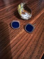 Manschettenknöpfe 835er Silber mit Lapis Hessen - Modautal Vorschau