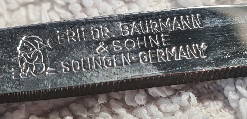Monopol Solingen Rasiermesser Friedr. Baurmann & Söhne in Hildesheim