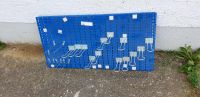 Stabile Wandplatte Metall Blau 100x50 cm mit 22 Aufhänger Bayern - Gachenbach Vorschau