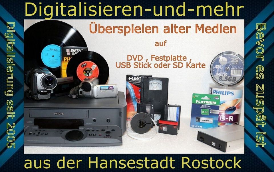 MiniDv digitalisieren als DVD oder Daten-DVD in mpeg2 in Rostock