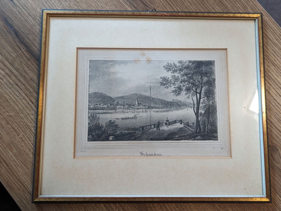 Gemälde Schandau (Bad Schandau) – 1836. Lithografie in Großröhrsdorf