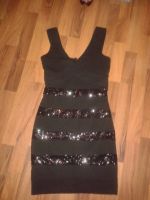 Schönes elegantes schwarzes Kleid mit Pailletten in Größe 36 München - Milbertshofen - Am Hart Vorschau