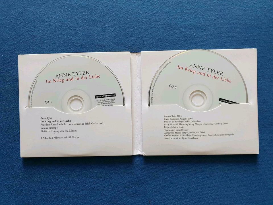 Hörbuch "Im Krieg und in der Liebe", Anne Tyler, 6 CD in Wettenberg