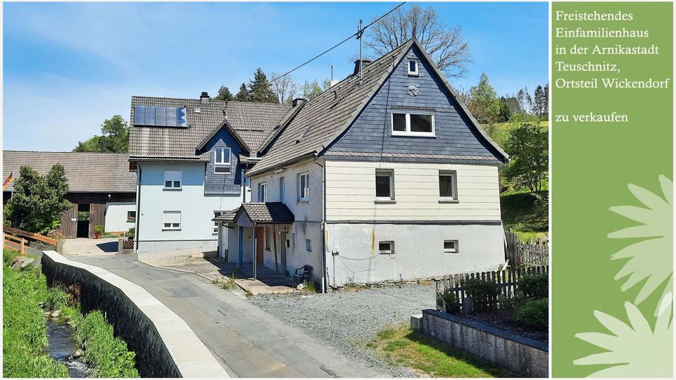 Freistehendes Einfamilienhaus mit Garage in Teuschnitz Naturpark in Teuschnitz