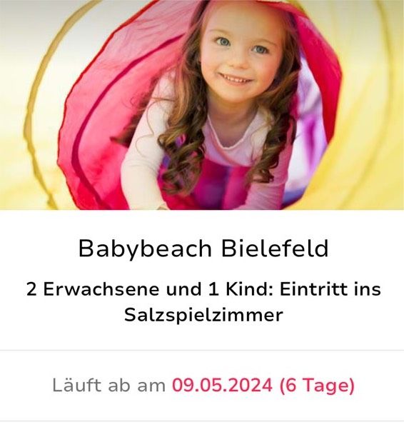Gutschein Salzspielzimmer Baby Beach Bielefeld in Paderborn