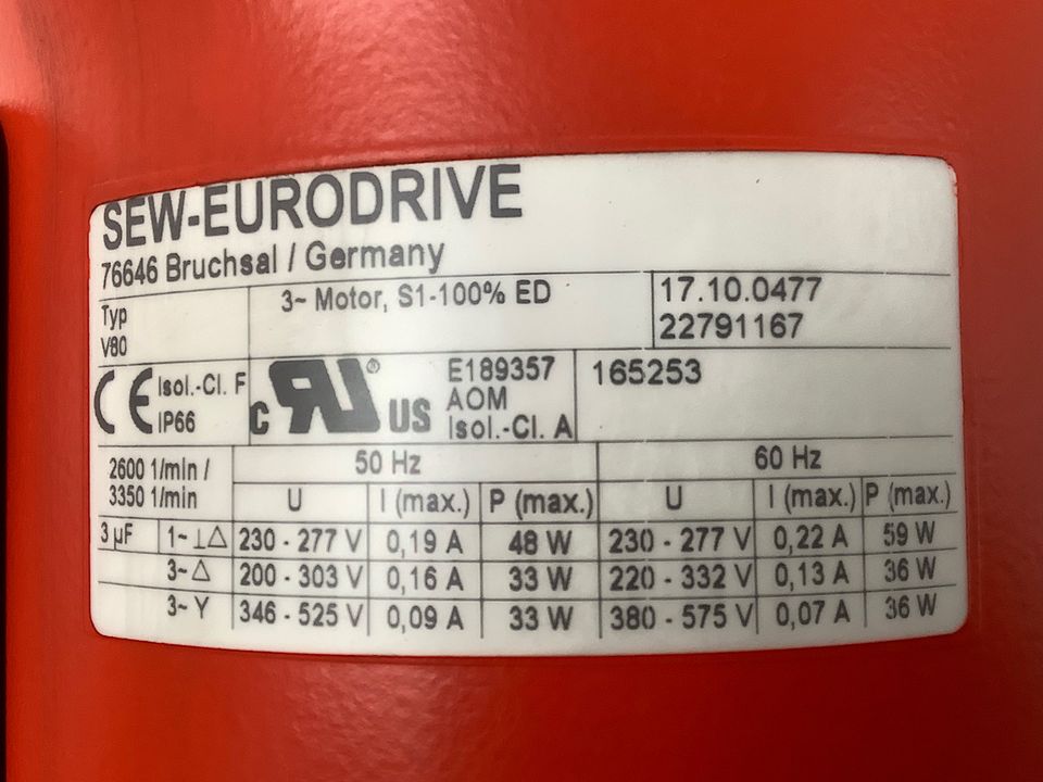 SEW-Eurodrive 3~Motor DRN80MK4/FG/TF/VV 55kW 1435r/min 2,3/1,32A in Korschenbroich