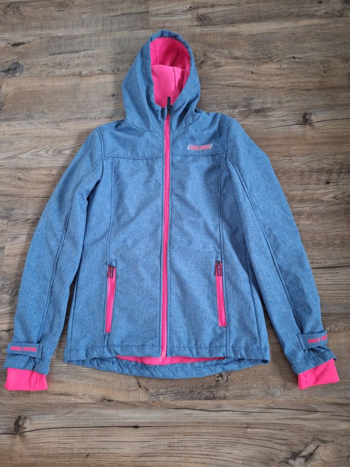 Girls United Softshelljacke grau blau  pink Gr. 170 - 176 in Gottmadingen