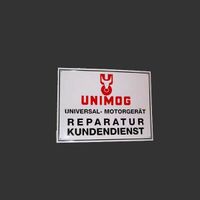 Unimog Blechschild Universal-Motorgerät Reparatur Kundendienst Wuppertal - Barmen Vorschau