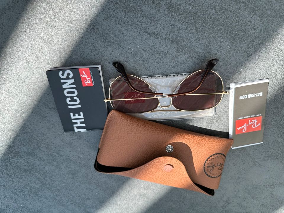 Ray Ban Sonnenbrille Gold Pilotenbrille in Ulm