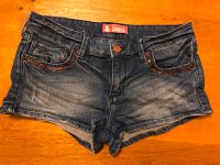 Shorts H&M 28 S Jeans Glitzer low waist blau  Jeansshorts Schleswig-Holstein - Bargfeld-Stegen Vorschau