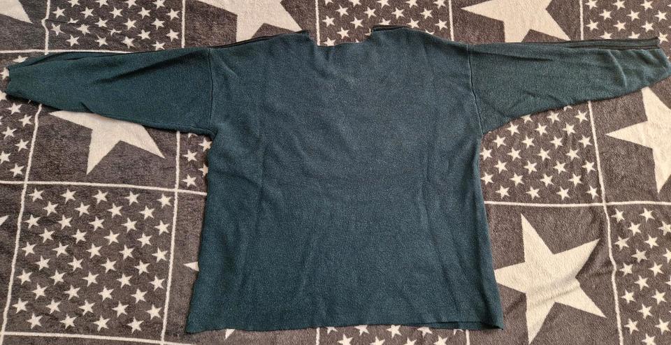 Pullover pulli gr. 44 damen petrol schwarz glitzer neuwertig in Gifhorn