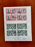 Umschlag Südrhodesien 1947, gelaufen mit  jeweils 4-er ZD Nordrhein-Westfalen - Büren Vorschau