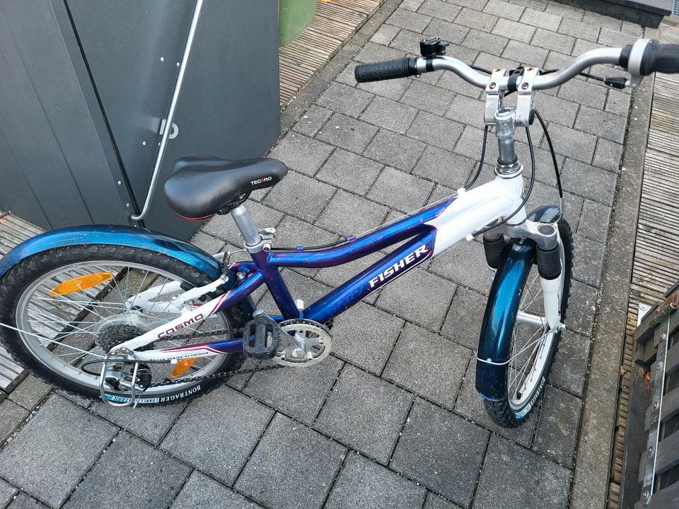 Kinderrad 20 Zoll Blau Rot Fisher 6 Gang in Augsburg