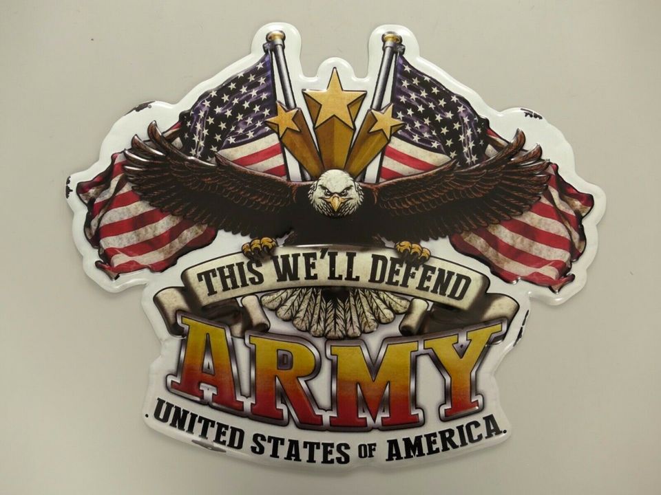 USA ARMY- Wandschild (Gestanzt) 60x48X0,5cm in Greetsiel