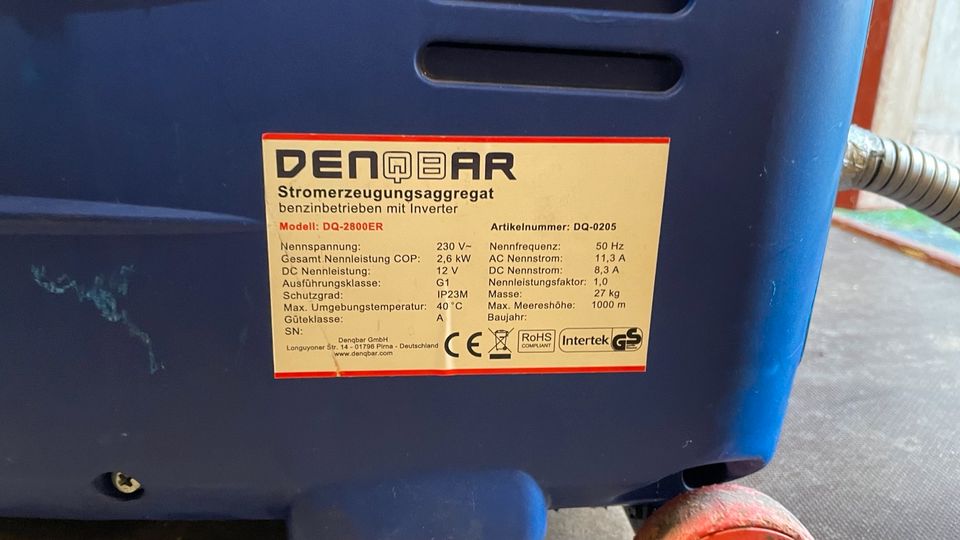 Stromerzeuger Inverter DENQBAR 2,8 kW E-Start Funkfernb. in Troisdorf