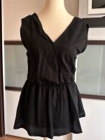 Neu Top Schwarz Schößchen Peplum Bluse Hessen - Münster Vorschau