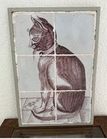 Fliesenbild Tableau Katze Fliese  selten antik alt Fliesentableau Nordrhein-Westfalen - Herzogenrath Vorschau