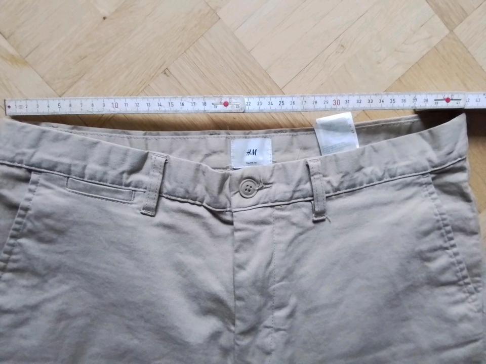 Chino Herren Hose von H&M Gr 32/32 slim fit neuwertig beige in Neufahrn