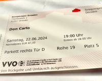 Karte für Oper Don Carlo in Dresden 22.6. Dresden - Innere Altstadt Vorschau
