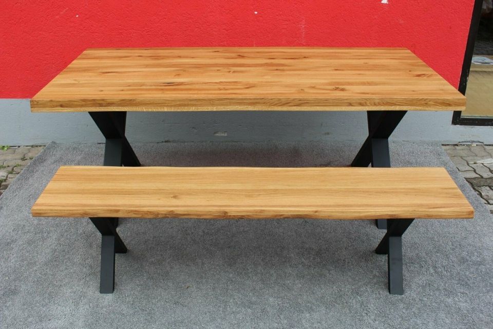 Esstisch Tisch 180x100cm + MASSIVHOLZ + Verschiedene Gestelle in Freudenberg