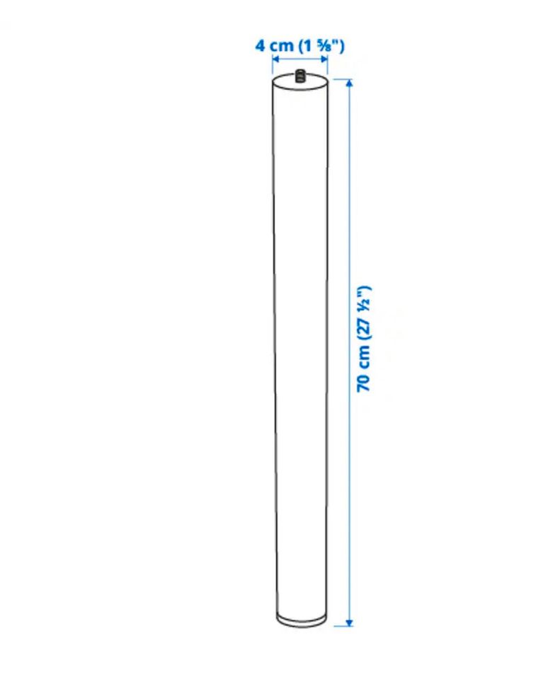 4x Tischbeine weiß IKEA ADILS in Bad Füssing