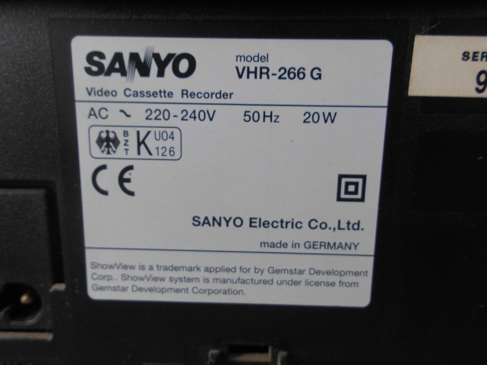 Videorecorder Sanyo VHR-266G in Berlin