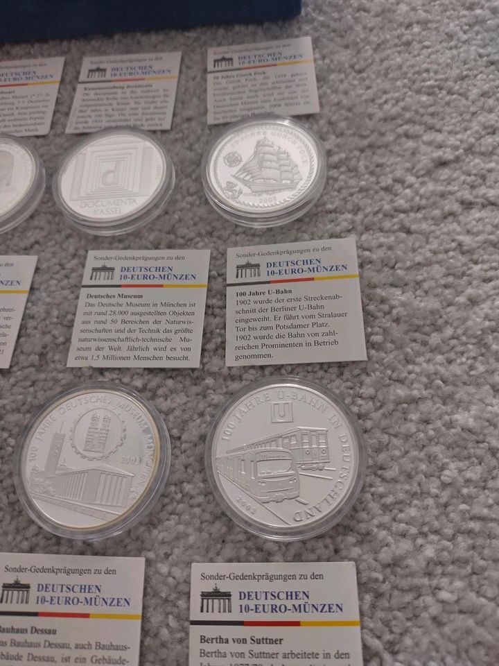 32 Medaillen Sondergedenkprägungen zu den Deutschen 10Euro Münzen in Neunkirchen Siegerland