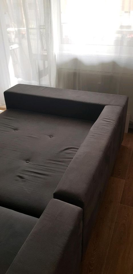 Big Sofa XXL grau mit Kissen, Couch in Bestensee
