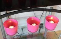 3 Teelichter Windlichter rosa pink neu Lichtglas Kerz Rheinland-Pfalz - Bell Vorschau