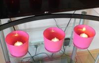 3 Teelichter Windlichter rosa pink neu Lichtglas Kerz Rheinland-Pfalz - Bell Vorschau