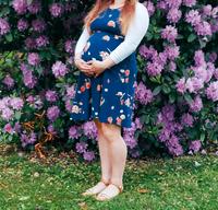 (Umstands-)Kleid mit Blumen Baumwolle Sommer, auch ohne Babybauch Brandenburg - Falkensee Vorschau