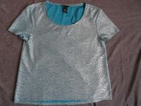 Damen T-Shirt Türkis Glitzer Bluse festlich H&M Gr. XS kurzärmlig Nürnberg (Mittelfr) - Oststadt Vorschau