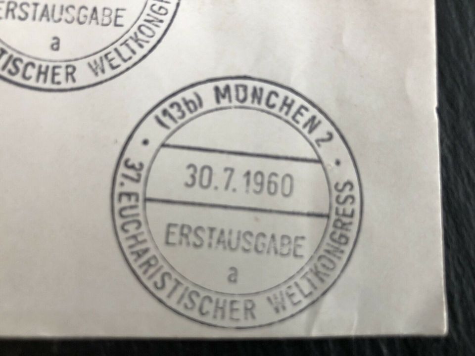 1960-Offizieller Ersttagsbrief - 37. Eucharistischer Weltkongress in Wiesloch