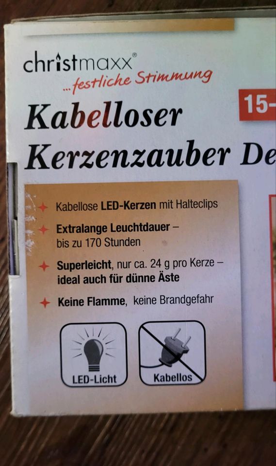 Kabellose Baumkerzen Deluxe (15-tlg) LED "christmaxx" (unbenutzt) in Moers