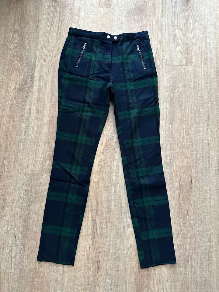 H&M Grün blau karierte Hose Chino Hose Slacks in Hamburg