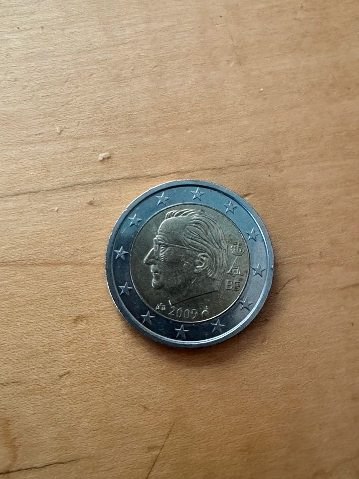 2 Euro Münze Belgien 2009 in Waging am See