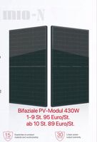 Bifaziale Solarmodul 430W fullblack Glas/Glas Topcon Doppelseite Niedersachsen - Bad Zwischenahn Vorschau