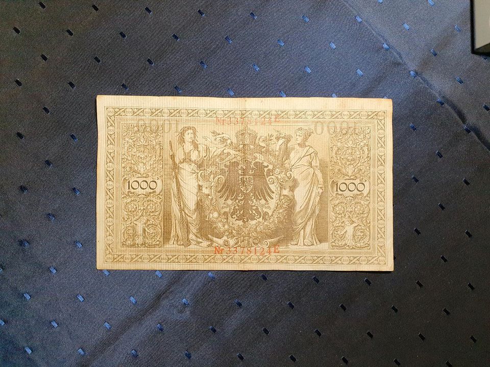 Reichsbanknoten 1000 Mark vom 21. April 1910 in Marl