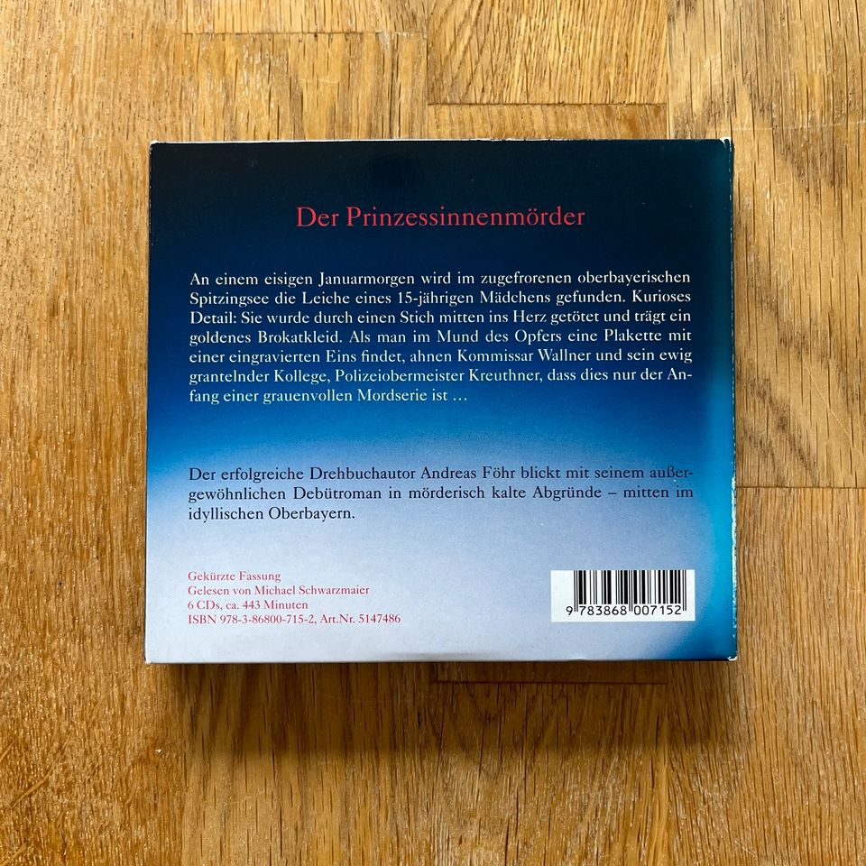 Hörbuch - Andreas Föhr - Der Prinzessinnenmörder - 6 CDs in München