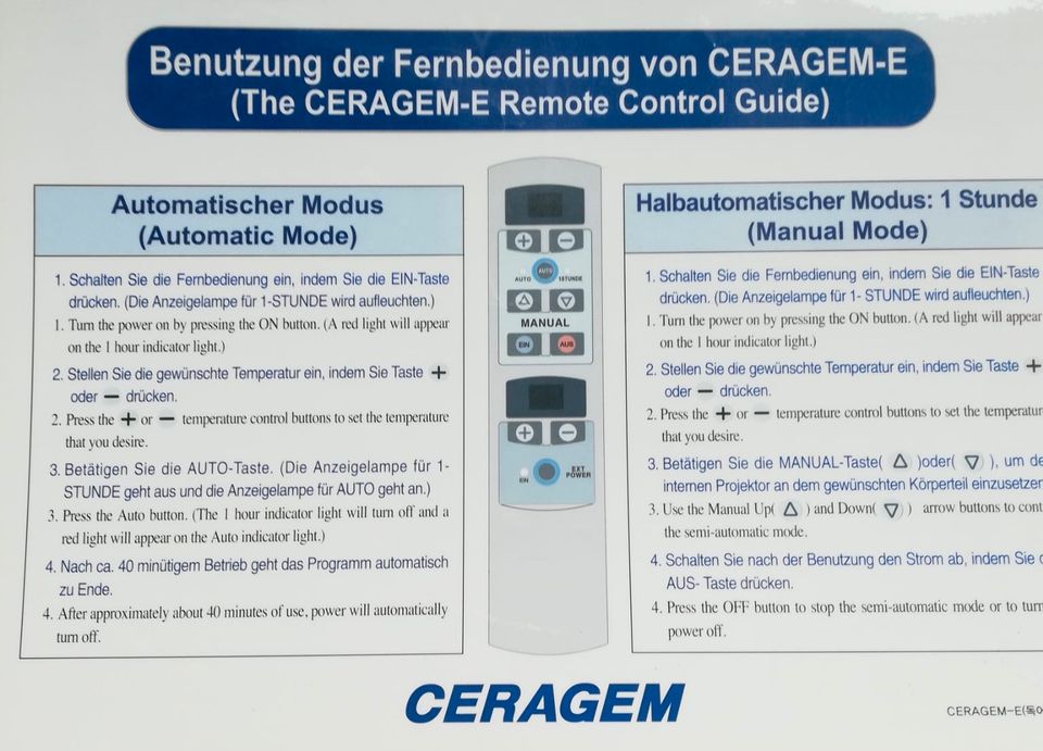 CERAGEM-E Massageliege mit Wärmefunktion. in Eichenzell