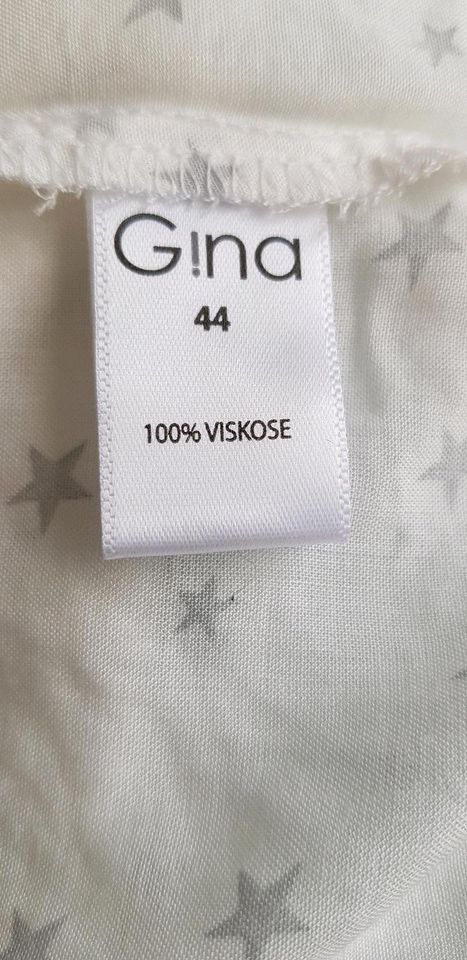 Gina Damenbluse Gr. 44, creme mit grauen Sternen in Mommenheim