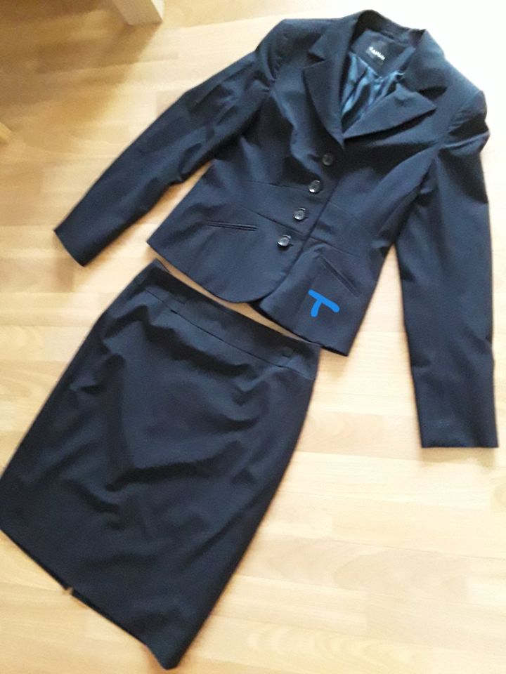 Kostüm Blazer Rock Taifun Esprit schwarz dunkelblau 36 / 38 in Magdeburg