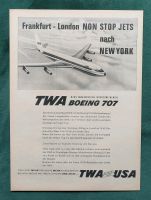 TWA Boeing 707 Intercontinental Reklame 1959 Niedersachsen - Danndorf Vorschau