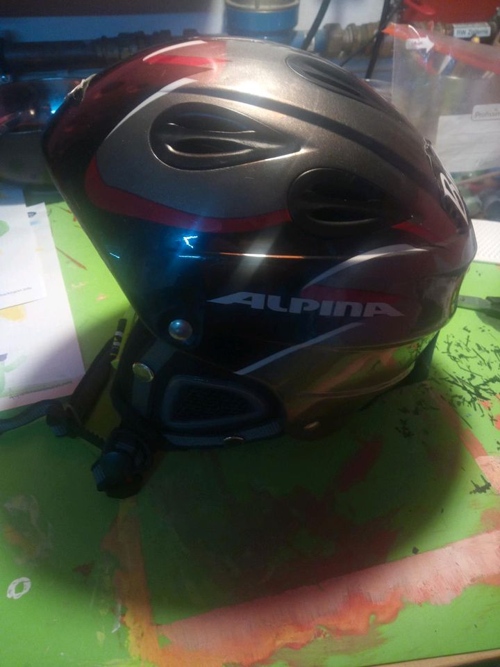 Ski Helm Alpina Gr.51-54 Junior inkl. Skibrille in Gailingen am Hochrhein