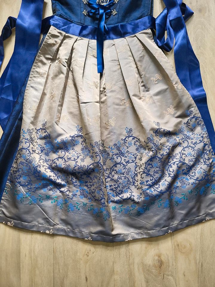 Edel Nice Midi Dirndl royalblau gold 34 NEU in Tabarz Thüringer Wald