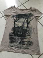 Marc Cain Tshirt beige Zebra Giraffe Elefant Safari Animal 38 M Saarland - Wadgassen Vorschau