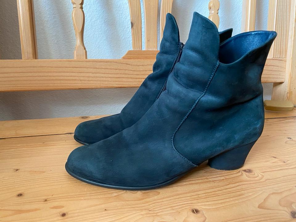 Bequeme Stiefeletten von Arche Latexsohle Leder blau 39 in Ebersberg