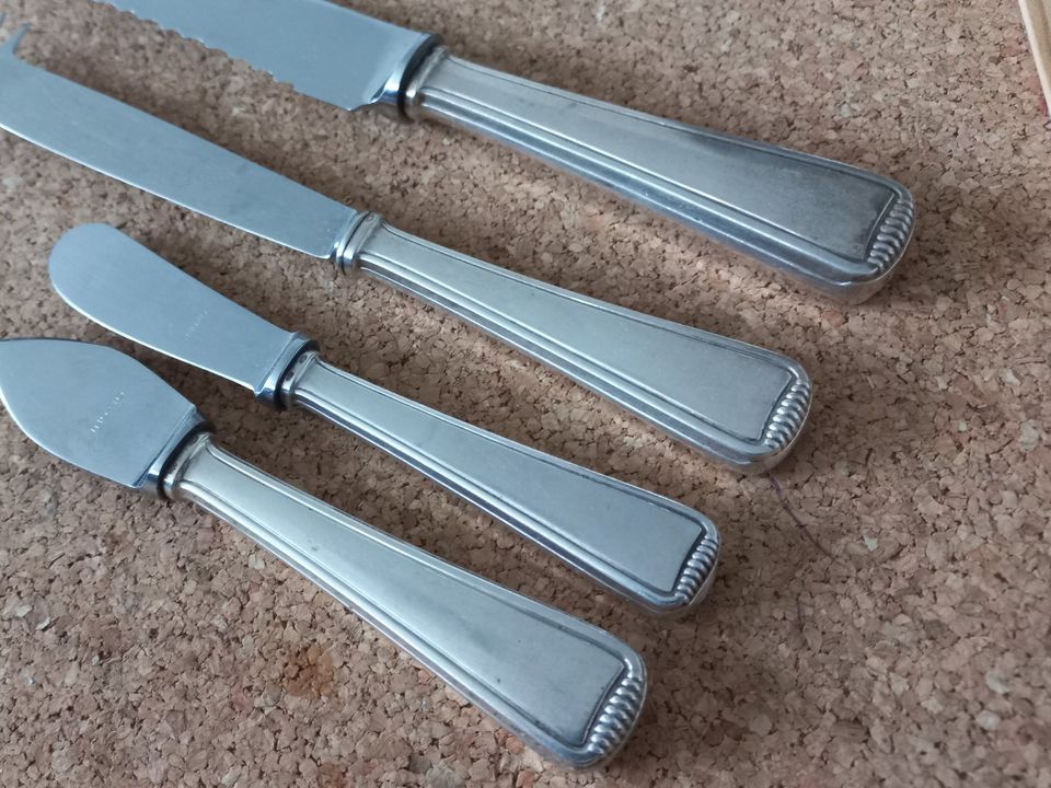 4 ALTE SILBER SERVIERBESTECK BROTMESSER BUTTERMESSER Käsemesser in Landshut