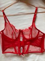 Bustier bh longline rot transparent Gr M Dresden - Innere Altstadt Vorschau