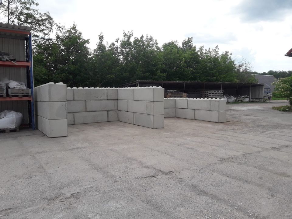 Beton-Legostein / Betonblock 60x60x60 (120x60x60 | 180x60x60) in Stollberg